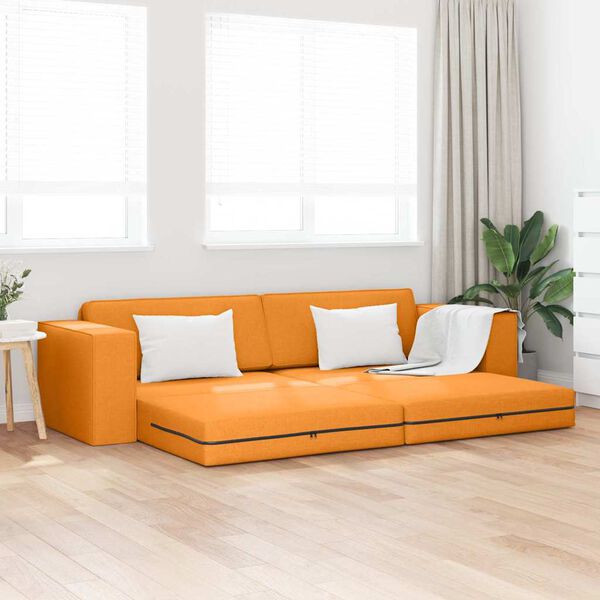 vidaXL Canap&eacute;-Lit 200cm Jaune fonc&eacute; tissu
