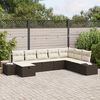 vidaXL Ensemble de canap&eacute; de jardin 8 pcs Marron Poly rotin