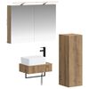 vidaXL Ensemble d'armoire de salle de bain 4 pc Ch&ecirc;ne artisanal