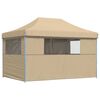 vidaXL Tente de f&ecirc;te Beige 279 x 410 x 315 cm Tissu Oxford