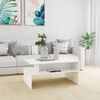 vidaXL Table basse Blanc 90x60x42,5 cm bois d'ing&eacute;nierie