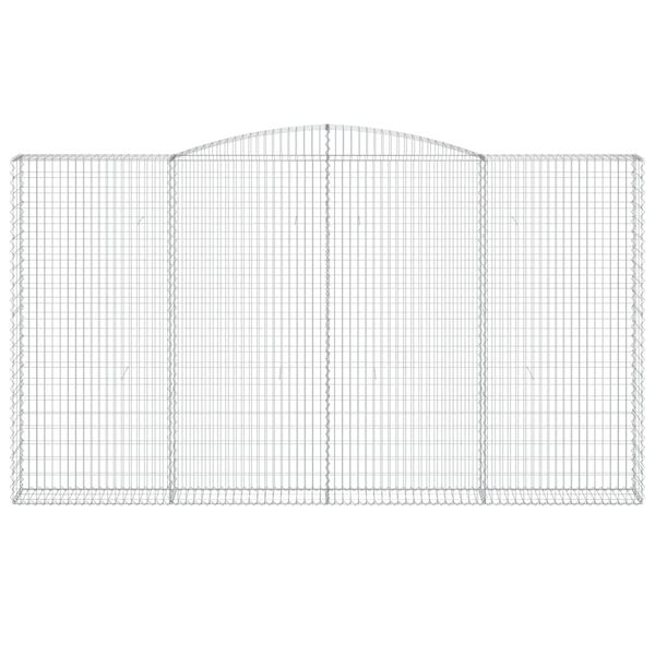 vidaXL Paniers &agrave; gabions arqu&eacute;s 5 pcs 400x30x220/240 cm Fer galvanis&eacute;