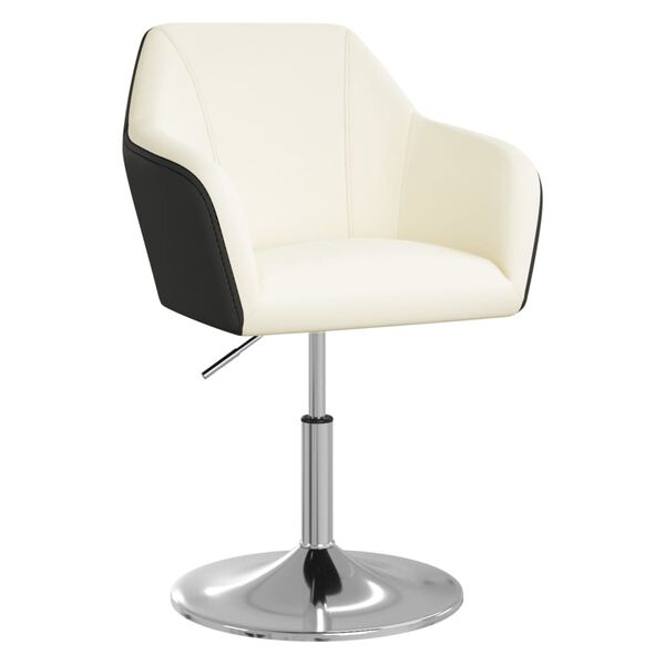 vidaXL Chaises &agrave; manger lot de 2 blanc et noir similicuir