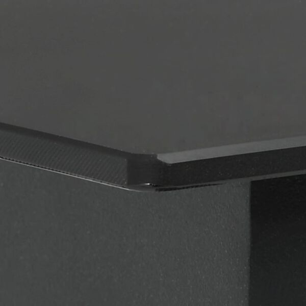 vidaXL Table &agrave; d&icirc;ner de jardin Noir 150x90x74 cm Acier et verre