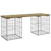 vidaXL Banc de jardin design gabion 103x31x42 cm bois de pin impr&eacute;gn&eacute;