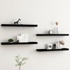vidaXL &Eacute;tag&egrave;res murales Loggia 4 pcs Noir 80x15x4 cm MDF