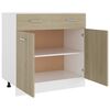 vidaXL Armoire de plancher &agrave; tiroir Ch&ecirc;ne sonoma Bois d&rsquo;ing&eacute;nierie