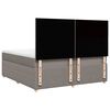 vidaXL Sommier &agrave; lattes de lit avec matelas Taupe 200x200 cm Tissu