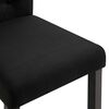 vidaXL Chaises &agrave; manger lot de 2 noir tissu