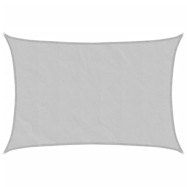vidaXL Voile d'ombrage gris clair 5x3,5 m 100% polyester oxford