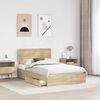 vidaXL Lit de Rangement Ch&ecirc;ne Sonoma 135 x 190 cm Bois d'ing&eacute;nierie