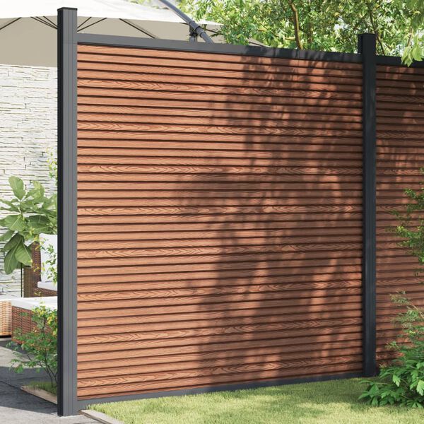 vidaXL Panneau de cl&ocirc;ture marron 180x186 cm WPC