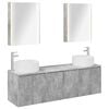 vidaXL Ensemble d'armoire de salle de bain 5 pc Gris b&eacute;ton