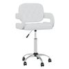 vidaXL Chaises pivotantes &agrave; manger lot de 2 blanc similicuir