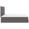 vidaXL Cadre de lit ottoman avec matelas gris 180x200 cm similicuir