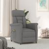 vidaXL Fauteuil de massage Gris fonc&eacute; Similicuir daim