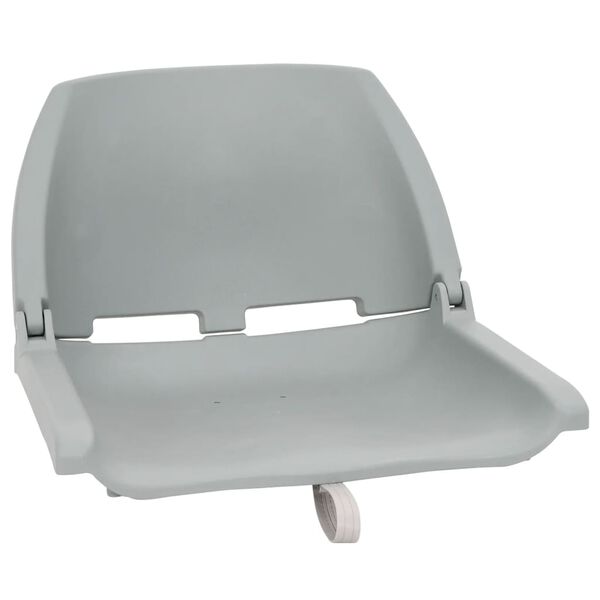 vidaXL Ensemble de si&egrave;ges de bateau pliables 2 pcs sans coussin gris