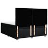 vidaXL Sommier &agrave; lattes de lit avec matelas Noir 200x200 cm Tissu
