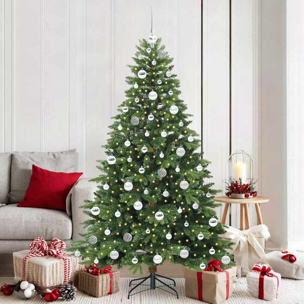 vidaXL Sapin de No&euml;l artificiel avec 300 LED Vert 180 cm PE et PVC