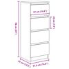 vidaXL Buffet ch&ecirc;ne fum&eacute; 37,5x35x99 cm bois d'ing&eacute;nierie