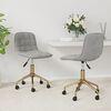 vidaXL Chaises pivotantes &agrave; manger lot de 2 gris clair velours