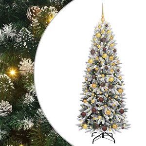 vidaXL Sapin de No&euml;l artificiel Blanc 180 cm