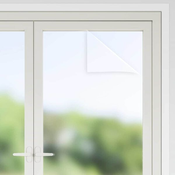 vidaXL Film de fen&ecirc;tre statique d&eacute;poli gris 90x2000 cm PVC