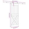 vidaXL Porte coulissante et kit de quincaillerie 70x210 cm pin massif