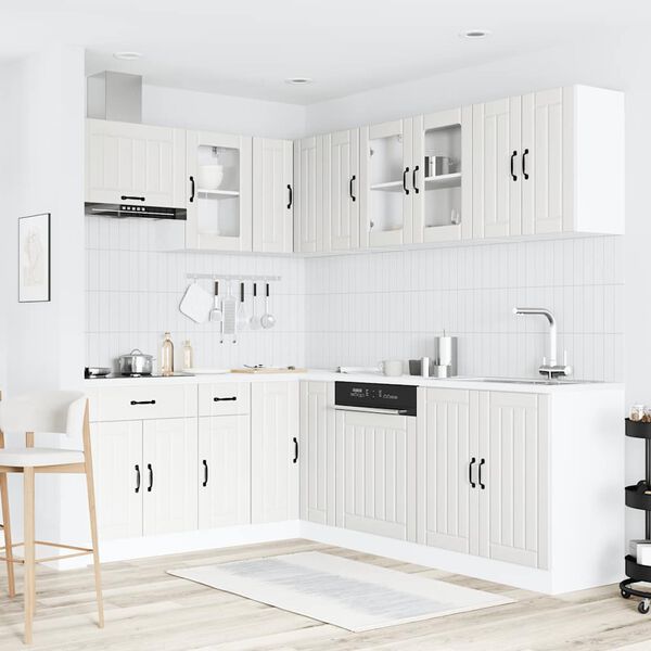 vidaXL Ensemble d'armoires de cuisine 11 pcs Lucca bois d'ing&eacute;nierie