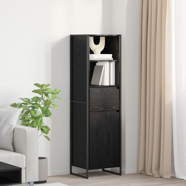 vidaXL Biblioth&egrave;que Ch&ecirc;ne noir 43 x 36 x 150.5 cm Bois d'ing&eacute;nierie