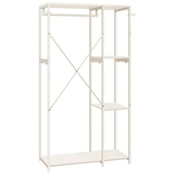 vidaXL Garde-robe Blanc 90x40x167 cm M&eacute;tal et agglom&eacute;r&eacute;