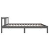vidaXL Cadre de lit sans matelas gris bois massif 100x200 cm
