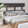 vidaXL T&ecirc;te de lit Gris 124x3x81 cm Bois massif de pin