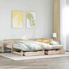 vidaXL Lit de jour avec gigogne et tiroirs sans matelas 80x200 cm