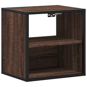 vidaXL Table de chevet murale ch&ecirc;ne marron 40x31x39,5 cm