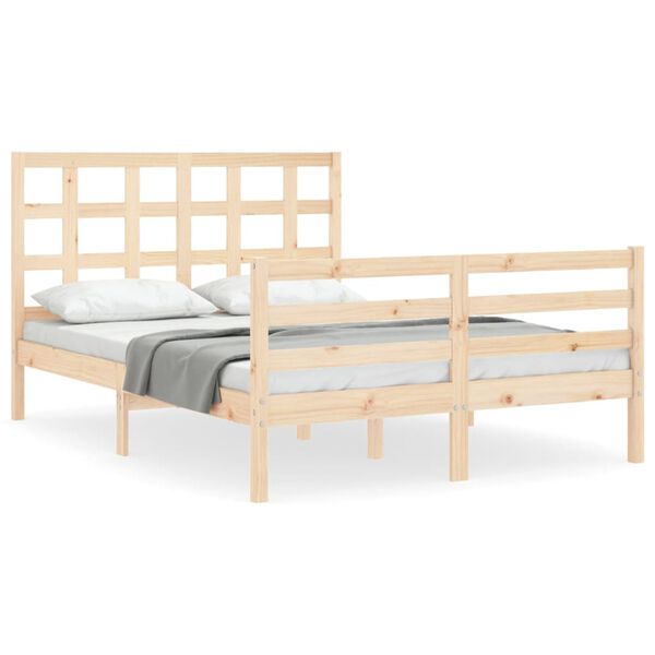 vidaXL Cadre de lit sans matelas bois massif