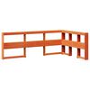 vidaXL Lit biblioth&egrave;que sans matelas cire marron 140x200 cm pin massif