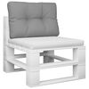 vidaXL Coussin de palette gris 60x40x12 cm tissu