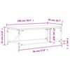 vidaXL Table basse Ch&ecirc;ne marron 100x50x35 cm Bois d'ing&eacute;nierie
