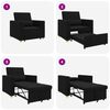 vidaXL Canap&eacute;-lit escamotable simple Noir 90 x 165 x 87 cm tissu