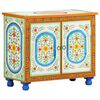 vidaXL Buffet peint &agrave; la main 70x35x60 cm Bois de manguier solide