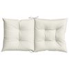 vidaXL Coussins de chaise &agrave; dossier bas lot de 4 cr&egrave;me m&eacute;lang&eacute; tissu