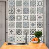 WALPLUS Autocollant mural Azulejo Vintage Bleu 10x10 cm 24 feuilles