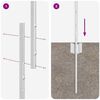 vidaXL Poteau de cl&ocirc;ture. 5 pcs Argent&eacute; 120 cm Acier