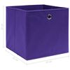 vidaXL Bo&icirc;tes de rangement 4 pcs Violet 32x32x32 cm Tissu