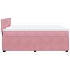 vidaXL Sommier &agrave; lattes de lit avec matelas Rose 140x200 cm Velours