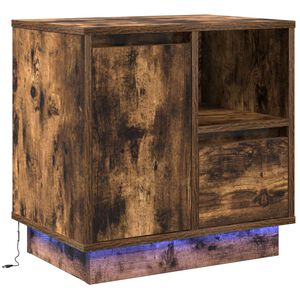 vidaXL Cabinet de chevet Ch&ecirc;ne fum&eacute; 50 x 34,5 x 50 cm.