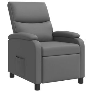 vidaXL Fauteuil inclinable Gris Simili cuir