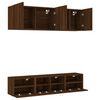 vidaXL Unit&eacute;s murales TV 5 pcs ch&ecirc;ne marron bois d'ing&eacute;nierie
