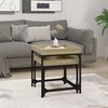 vidaXL Tables d'appoint 2 pcs Ch&ecirc;ne sonoma Bois d'ing&eacute;nierie